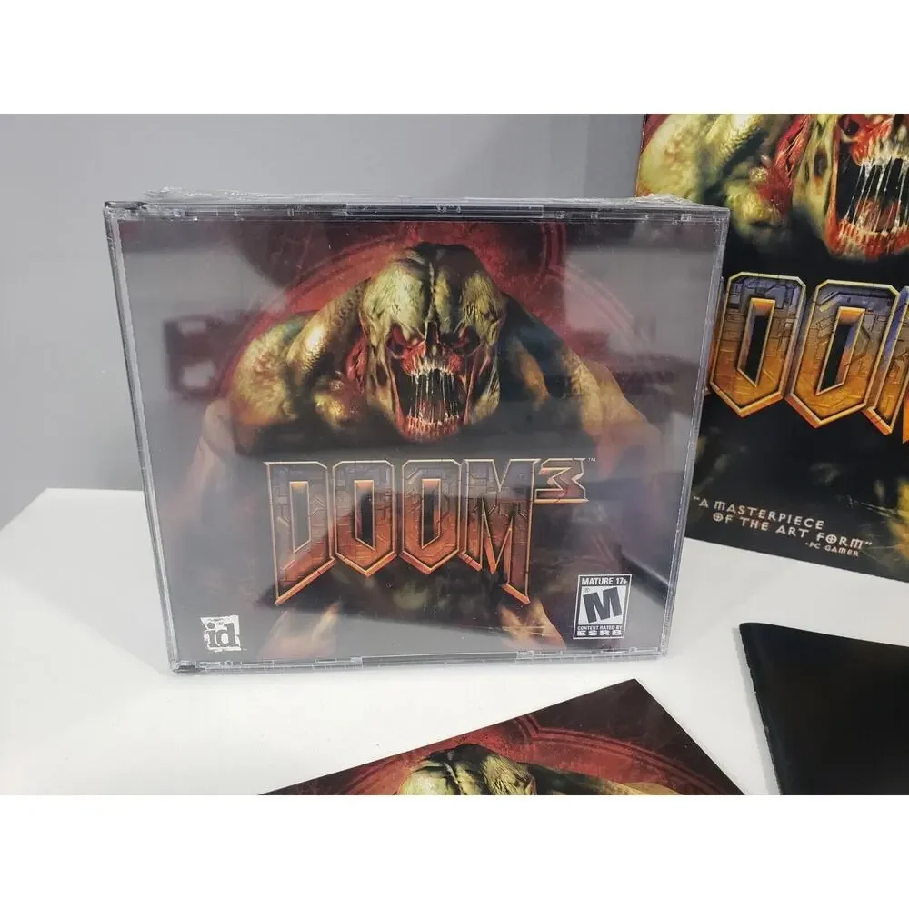 DOOM‎ 3 Box Version PC Game 3 Disc PC CD-ROM 2004 OPEN BOX